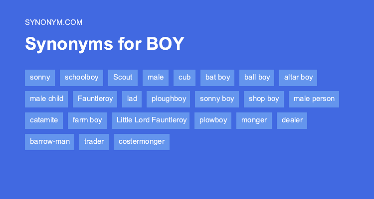 Another Word For BOY Synonyms Antonyms
