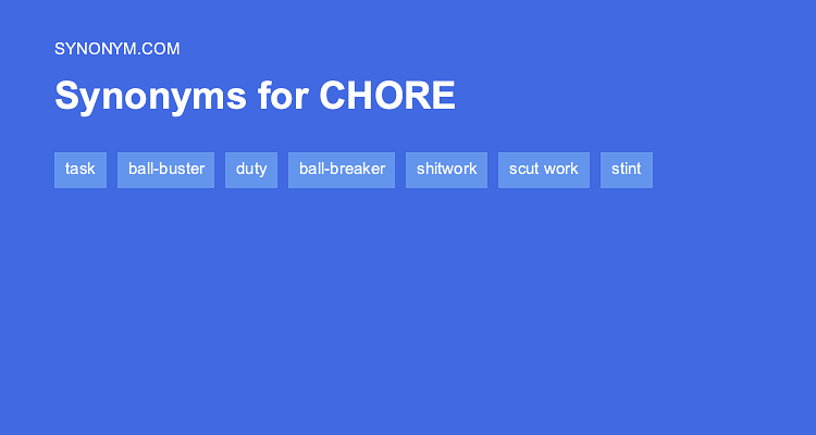 Another Word For CHORE Synonyms Antonyms