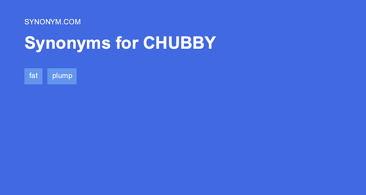 Another Word For CHUBBY Synonyms Antonyms