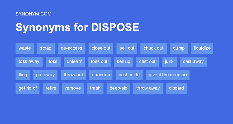 Another Word For DISPOSE Synonyms Antonyms