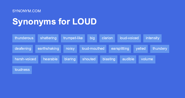 Loud Voice Synonyms List