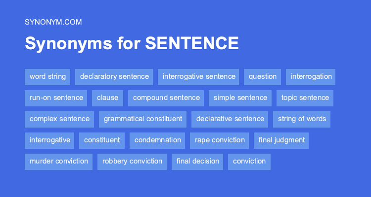 Another Word For SENTENCE Synonyms Antonyms