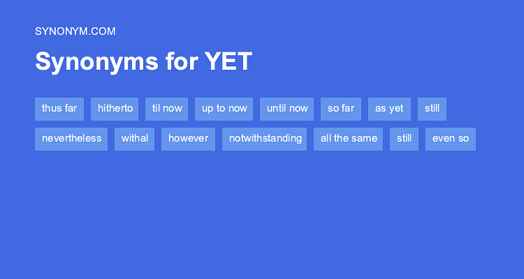 Another Word For YET Synonyms Antonyms