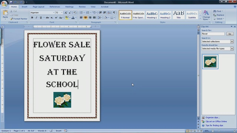 how to design a flyer in word