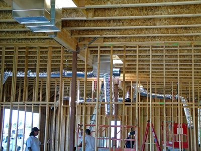 rerouting heating ducts