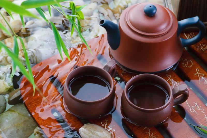 Kombucha is added to tea.